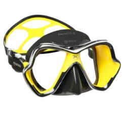 Masque X-VISION CHROME ULTRA LIQUID SKIN MARES -Combinaison Soldes Magasin x vision chrome noir jaune 1